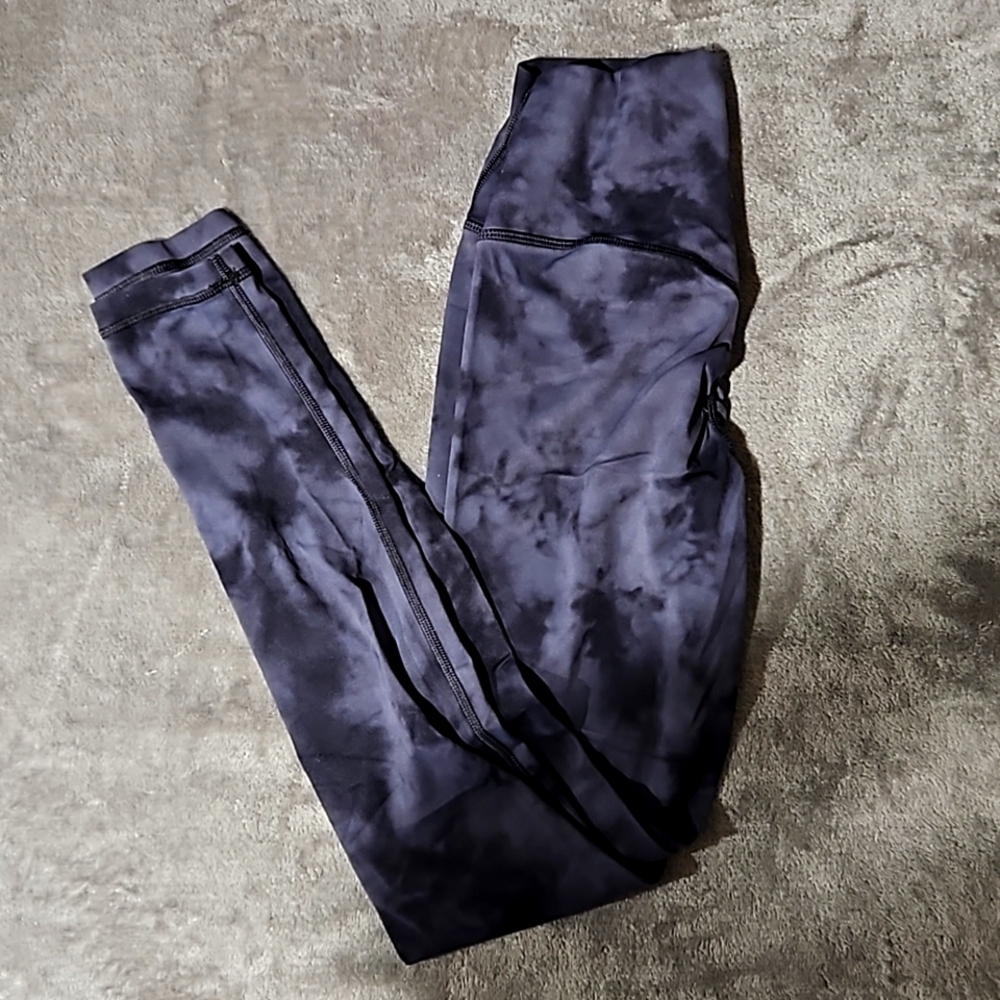 Paragon Sculptseam Leggings Black and Grey Tie Dye